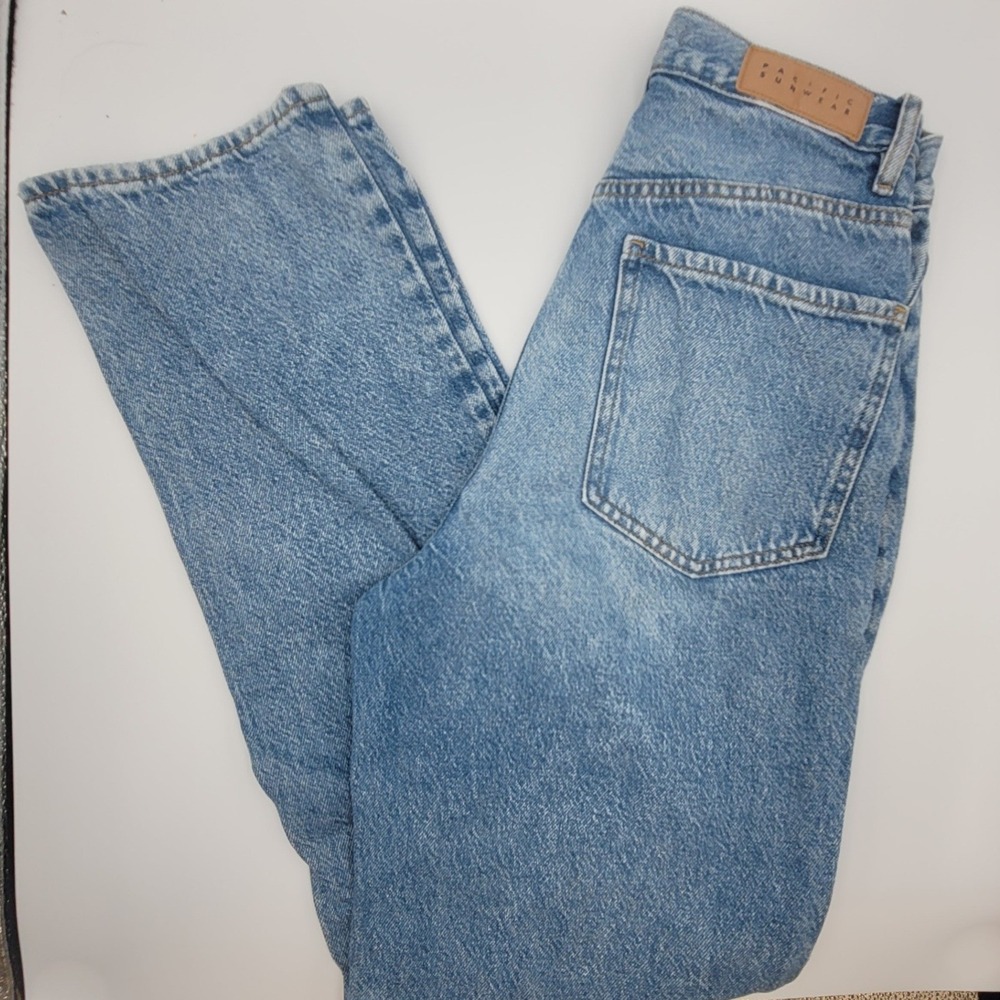 PacSun Y2K 90s Retro Women Light Blue Wash Dad Jeans High Rise Button Fly Sz 26